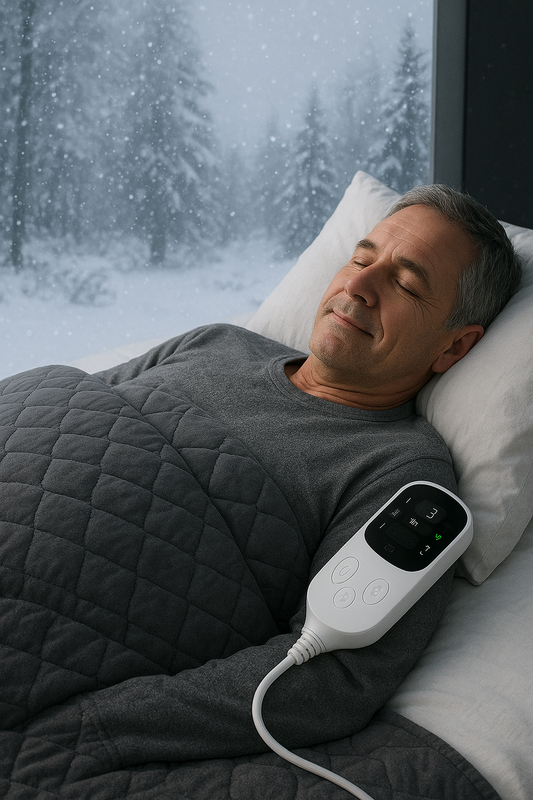 Manta Eléctrica de 12V con Felpa Gruesa - Calentador para Colchón con Termostato - Alfombrilla Calefactora de Viaje para Invierno - Calentador Corporal para Autocaravanas, SUVs y Coches
