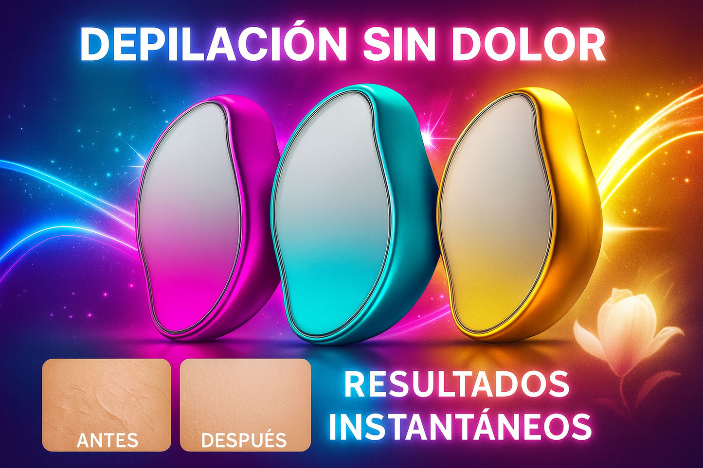 Diseño promocional del depilador de cristal